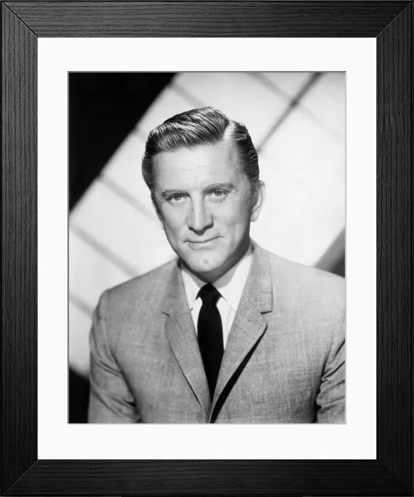 Framed Print : Portrait of Kirk Douglas in Suit and Tie