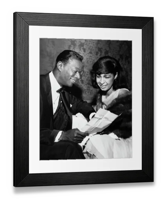 Framed Print : Nat and Maria Cole Conversing Framed Print : Nat and Maria Cole Conversing