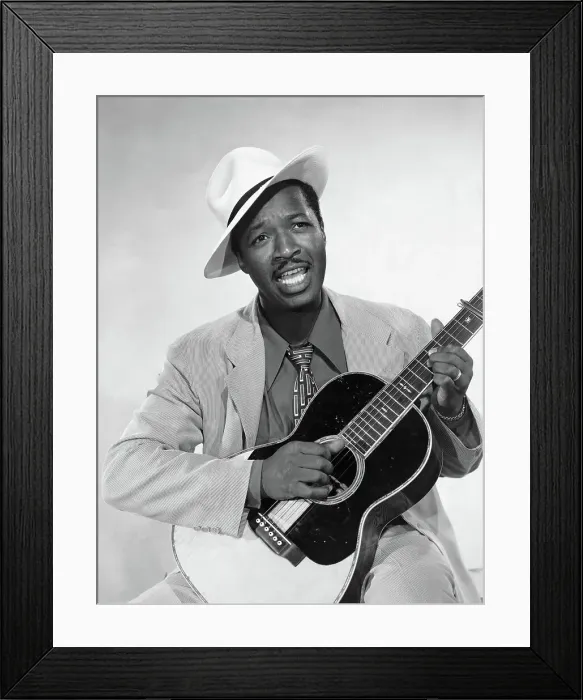 Framed Print : Blues Singer Josh White Strumming Guitar Framed Print : Blues Singer Josh White Strumming Guitar