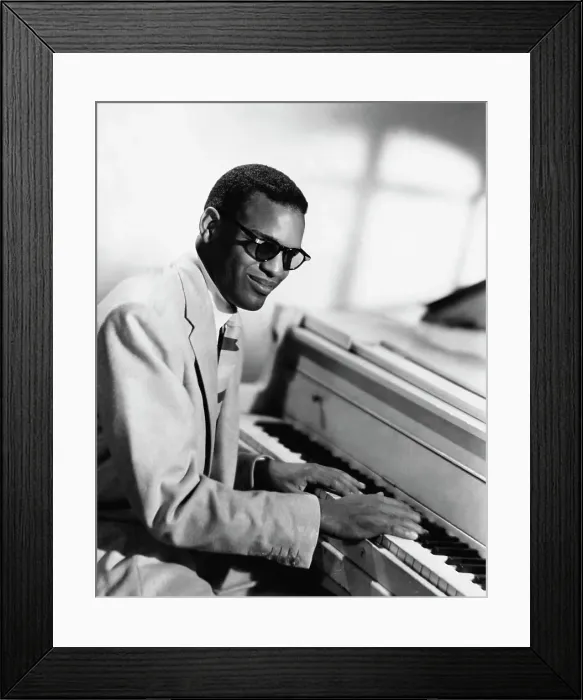 Framed Print : Ray Charles at Piano