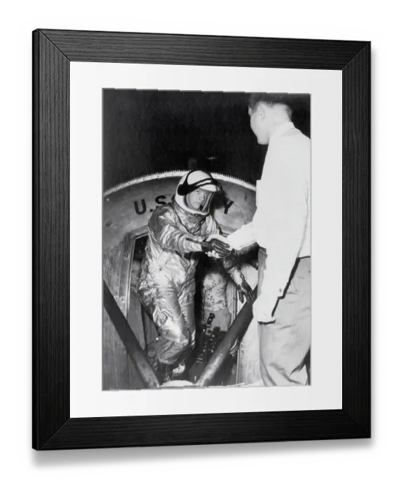 Framed Print : Neil Armstrong Being Helped Out of Space Capsule Framed Print : Neil Armstrong Being Helped Out of Space Capsule