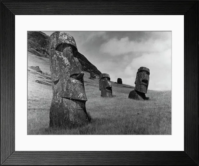 Framed Print : Stone Statues Of Easter Island Framed Print : Stone Statues Of Easter Island