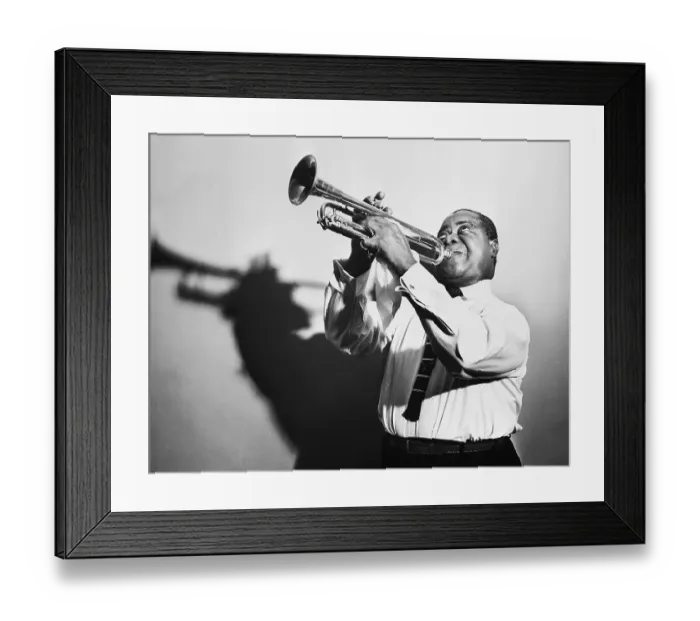 Framed Print : Louis Armstrong Playing Trumpet Framed Print : Louis Armstrong Playing Trumpet