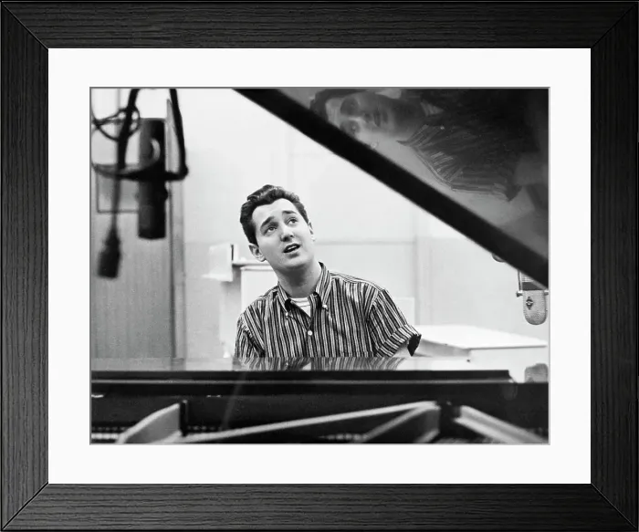Framed Print : Singer Neil Sedaka Seated at a Piano Framed Print : Singer Neil Sedaka Seated at a Piano