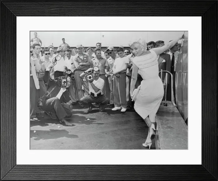 Framed Print : Marilyn Monroe Posing with One Arm Extended Framed Print : Marilyn Monroe Posing with One Arm Extended