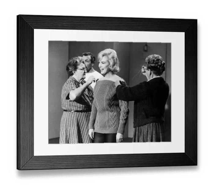 Framed Print : Marilyn Monroe Being Dressed for Rehearsal Framed Print : Marilyn Monroe Being Dressed for Rehearsal