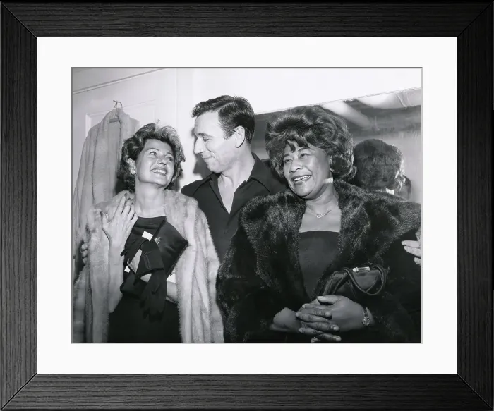 Framed Print : Ella Fitzgerald with Friends at Theater Framed Print : Ella Fitzgerald with Friends at Theater
