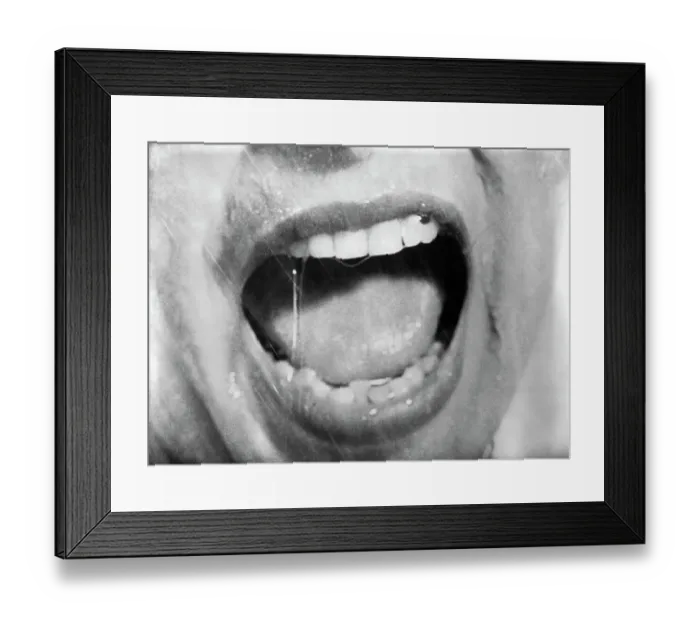 Framed Print : Screaming Mouth From Psycho Framed Print : Screaming Mouth From Psycho
