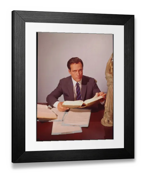 Framed Print : Portrait of Carl Betz Framed Print : Portrait of Carl Betz