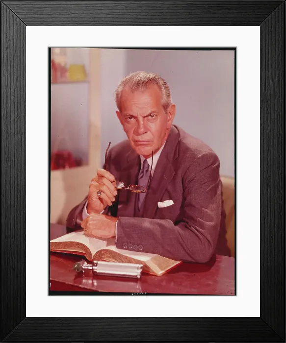 Framed Print : Portrait of Raymond Massey as Dr. Gillespie