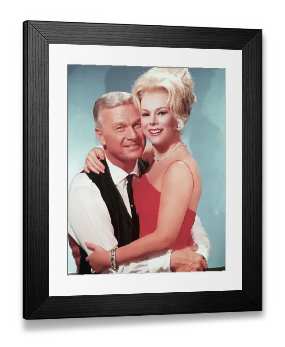 Framed Print : Eva Gabor and Eddie Albert Embracing Framed Print : Eva Gabor and Eddie Albert Embracing
