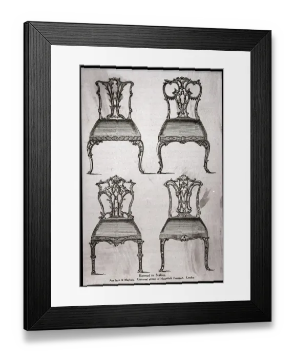 Framed Print : Chair Designs by Ince and Mayhew Framed Print : Chair Designs by Ince and Mayhew