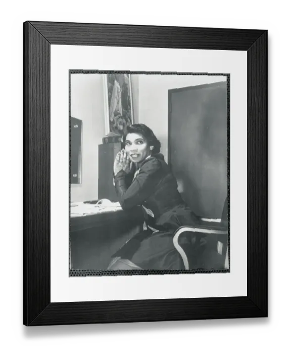 Framed Print : Opera Star Marian Anderson Relaxing at Home Framed Print : Opera Star Marian Anderson Relaxing at Home