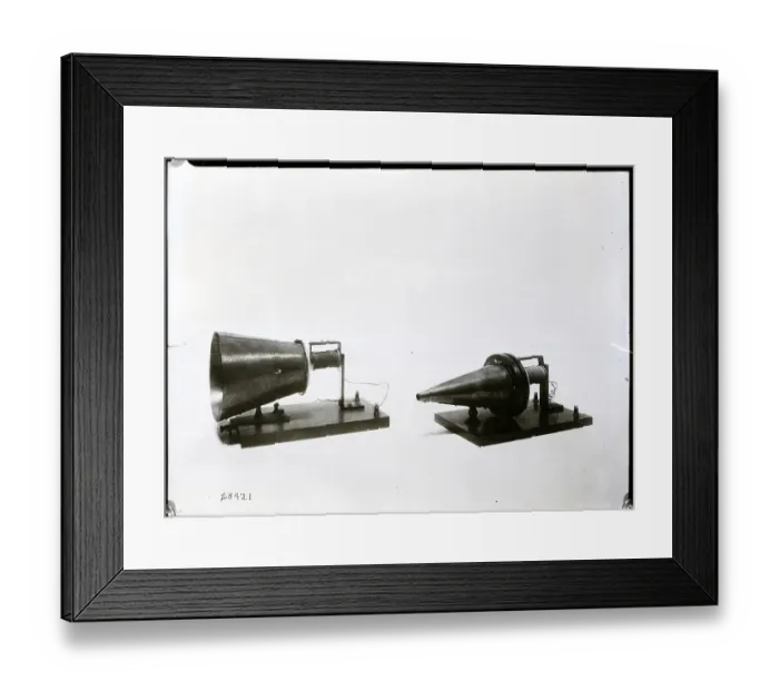 Framed Print : First Telephone Receiver and Transmitter Framed Print : First Telephone Receiver and Transmitter