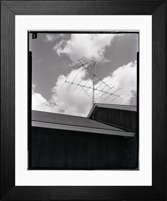Framed Print : TV Antenna on Rooftop Framed Print : TV Antenna on Rooftop