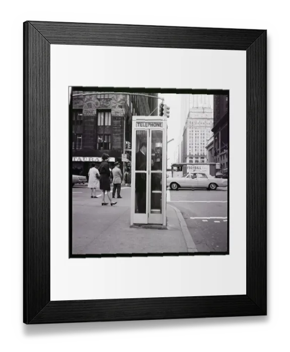 Framed Print : Telephone Booth at 42nd Street and Lexington Avenue Framed Print : Telephone Booth at 42nd Street and Lexington Avenue