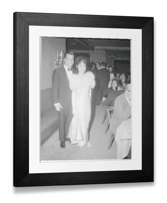 Framed Print : Robert Goulet and Carol Lawrence Posing at nightclub Framed Print : Robert Goulet and Carol Lawrence Posing at nightclub