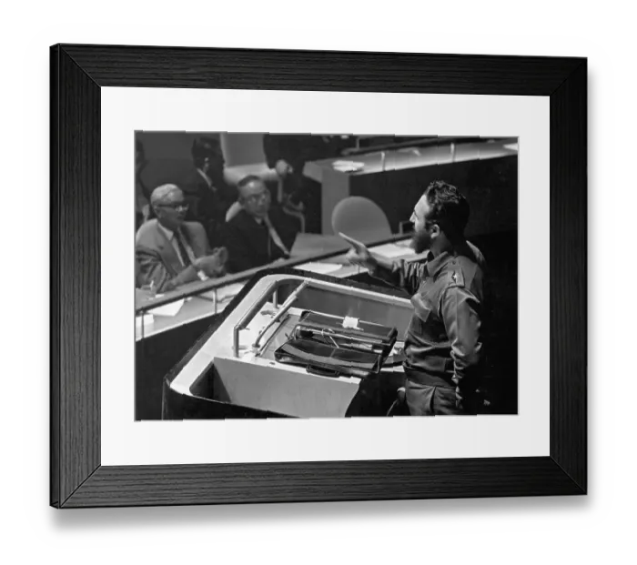 Framed Print : Fidel Castro Addressing United Nations Framed Print : Fidel Castro Addressing United Nations