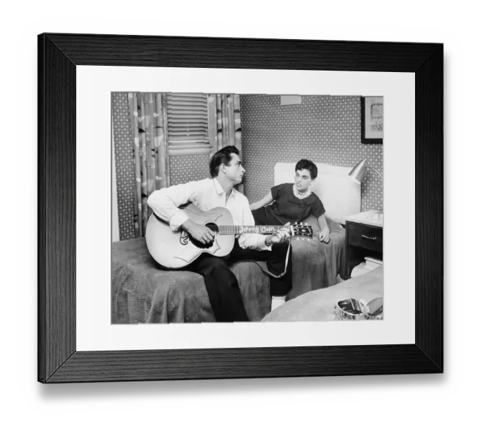 Framed Print : Johnny Cash Singing to His Wife Vivian Liberto Framed Print : Johnny Cash Singing to His Wife Vivian Liberto