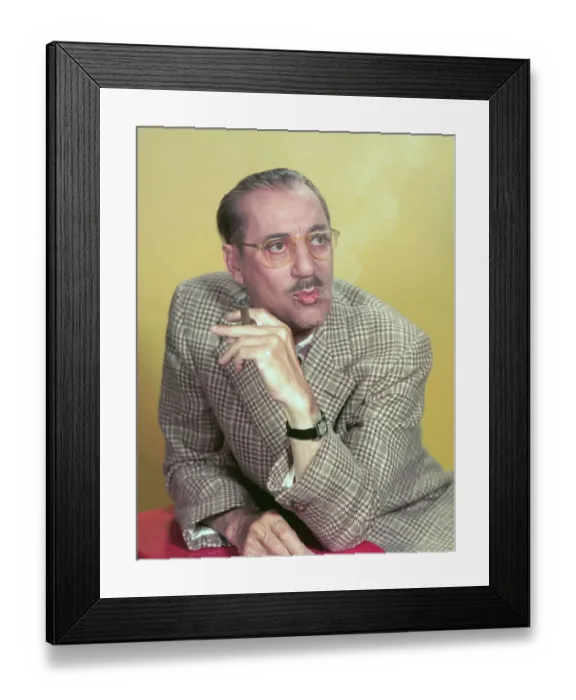 Framed Print : Groucho Marx Smoking Cigar Framed Print : Groucho Marx Smoking Cigar