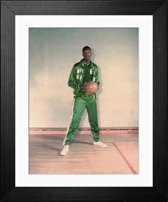 Framed Print : Portrait Of Bill Russell Framed Print : Portrait Of Bill Russell