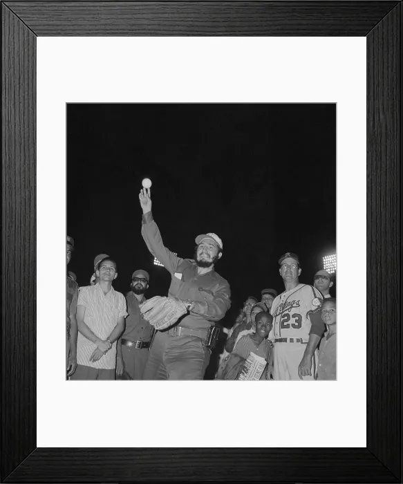 Framed Print : Fidel Castro Holding a Ball