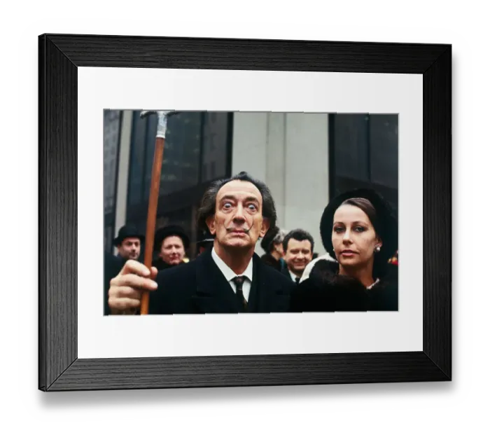Framed Print : Salvador Dali in New York Crowd Framed Print : Salvador Dali in New York Crowd