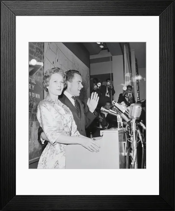 Framed Print : Vice President Richard Nixon and Wife Pat at Podium Framed Print : Vice President Richard Nixon and Wife Pat at Podium