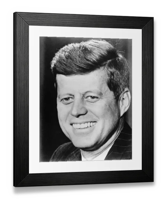 Framed Print : Portrait of John F. Kennedy Framed Print : Portrait of John F. Kennedy
