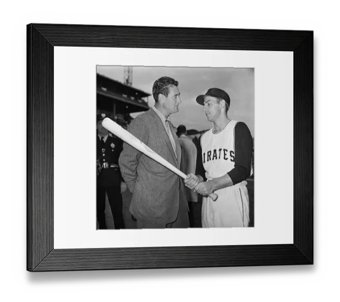 Framed Print : Ted Williams Conversing with Dick Groat on Baseball Techniques Framed Print : Ted Williams Conversing with Dick Groat on Baseball Techniques