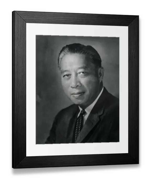 Framed Print : Portrait of Senator Hiram L. Fong (Hawaii) Framed Print : Portrait of Senator Hiram L. Fong (Hawaii)
