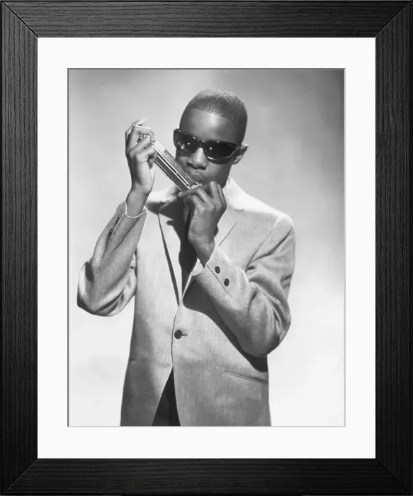 Framed Print : Stevie Wonder Playing Harmonica Framed Print : Stevie Wonder Playing Harmonica