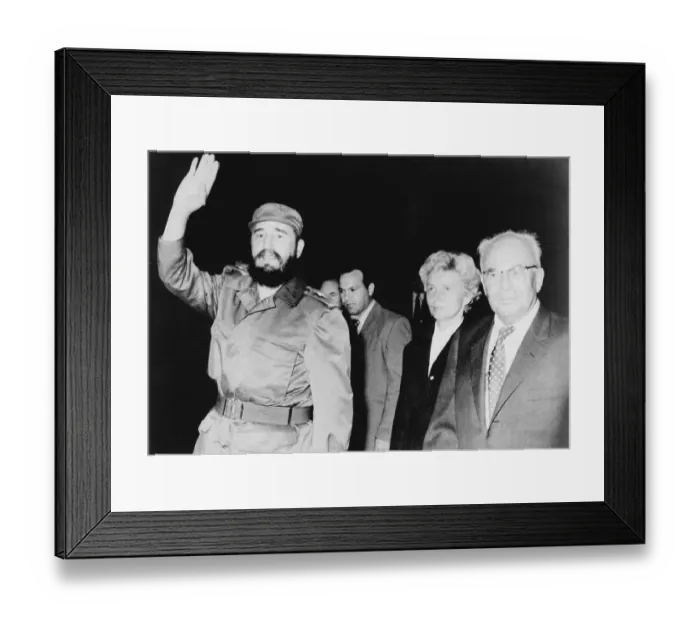 Framed Print : Fidel Castro Waving to Spectators Framed Print : Fidel Castro Waving to Spectators