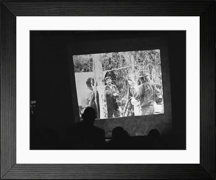 Framed Print : Projected Photo of Che Guevara