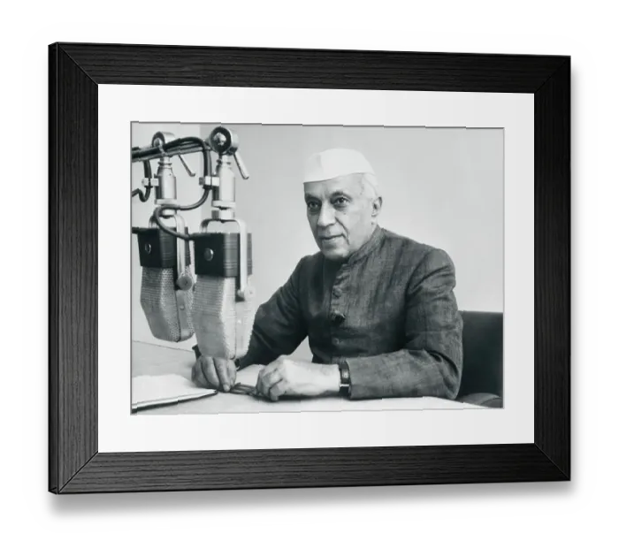 Framed Print : Portrait of Jawaharlal Nehru Framed Print : Portrait of Jawaharlal Nehru