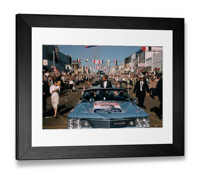 Framed Print : Presidential Candidate John F. Kennedy Campaigning Framed Print : Presidential Candidate John F. Kennedy Campaigning