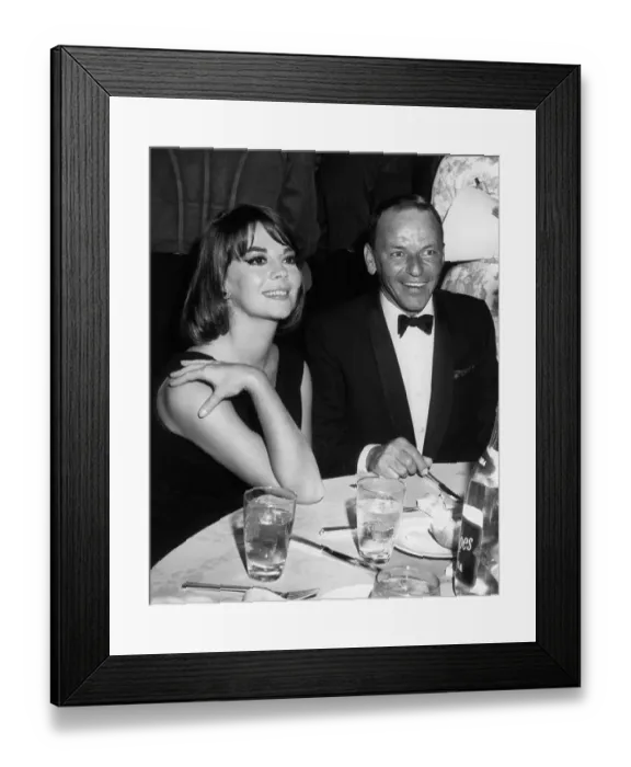 Framed Print : Natalie Wood and Frank Sinatra Dining Framed Print : Natalie Wood and Frank Sinatra Dining
