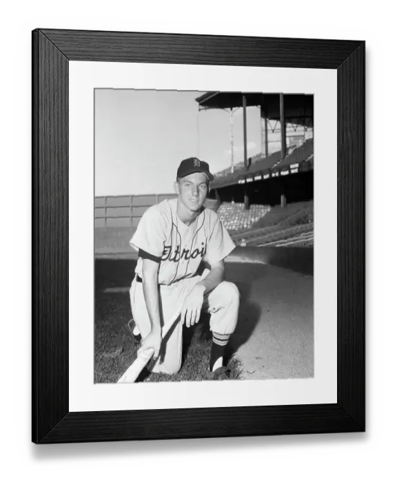 Framed Print : Young Al Kaline In Detroit Tigers Unifor Framed Print : Young Al Kaline In Detroit Tigers Unifor