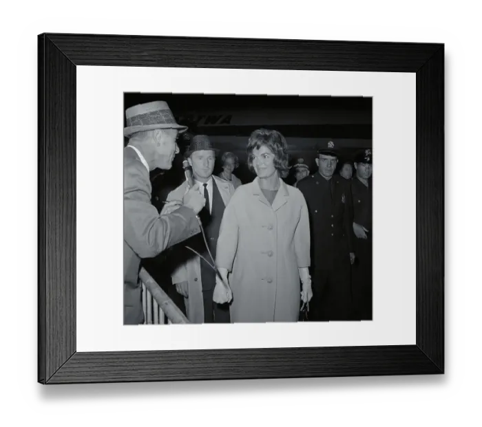 Framed Print : Close up Portrait of Jackie Kennedy Smiling Framed Print : Close up Portrait of Jackie Kennedy Smiling