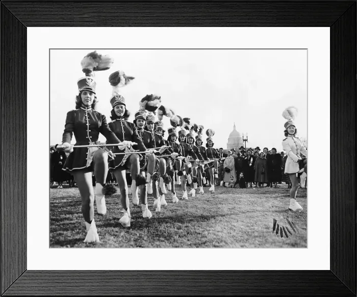 Framed Print : Drum Majorettes March in Front of Capitol Framed Print : Drum Majorettes March in Front of Capitol