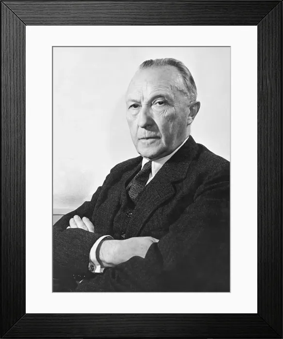 Framed Print : German Chancellor Konrad Adenauer Framed Print : German Chancellor Konrad Adenauer
