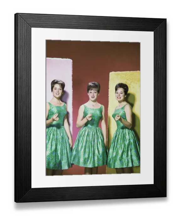 Framed Print : Three Lennon Sisters on Lawrence Welk Show