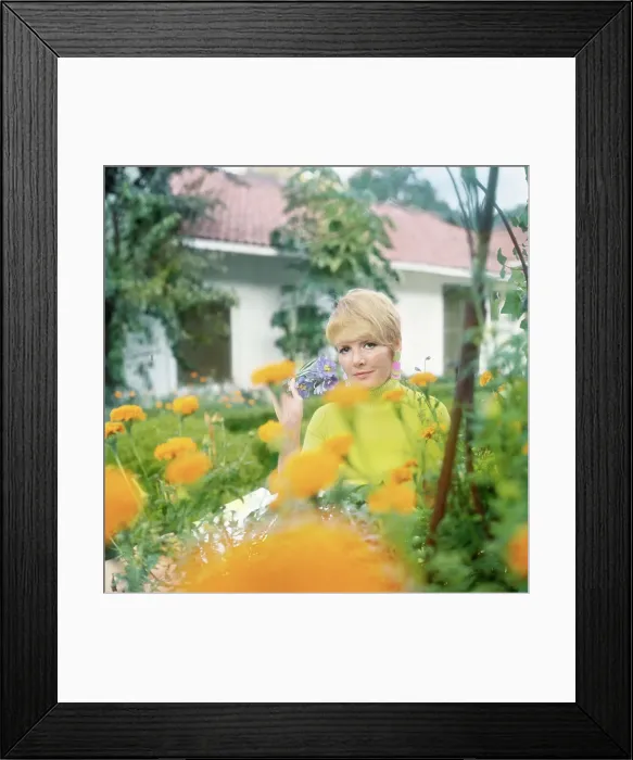 Framed Print : Petula Clark in Garden