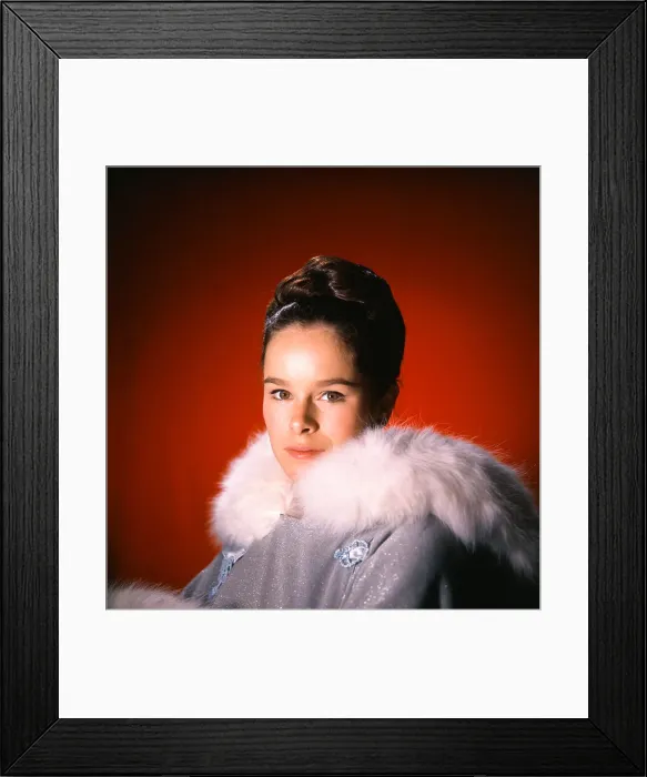 Framed Print : Actress Geraldine Chaplin Posing on Red Set Framed Print : Actress Geraldine Chaplin Posing on Red Set