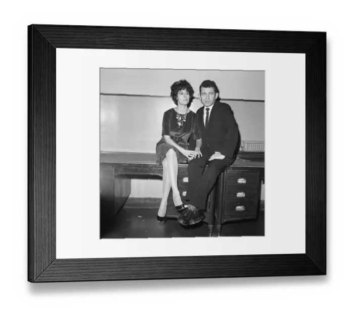 Framed Print : Portrait of Norman Mailer and Wife Adele