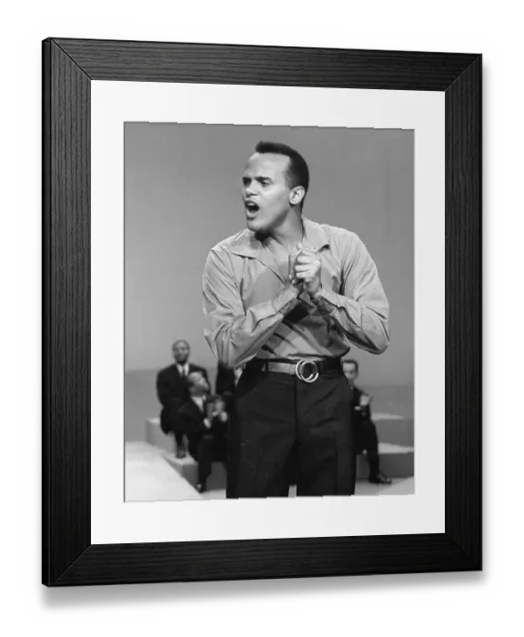 Framed Print : Harry Belafonte Singing Framed Print : Harry Belafonte Singing
