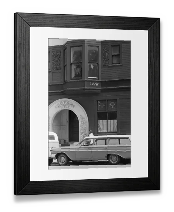 Framed Print : LOVE Written on Building Framed Print : LOVE Written on Building
