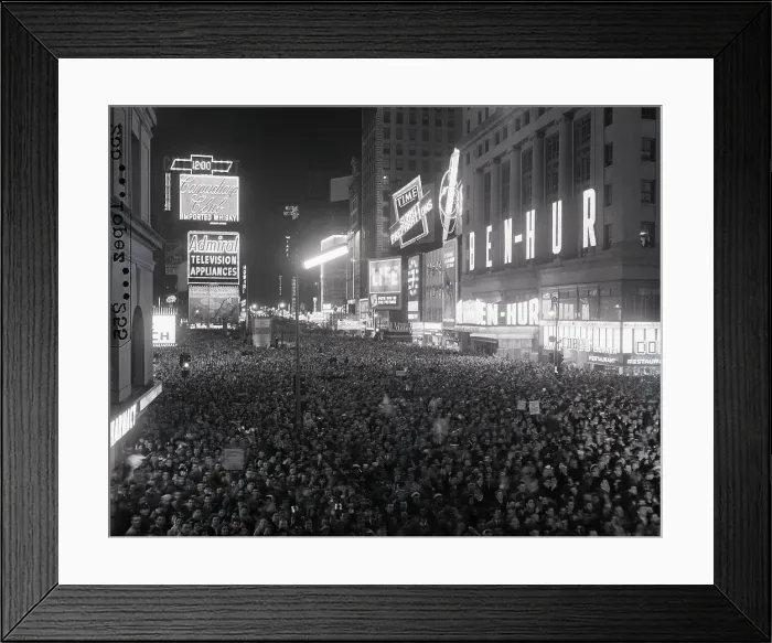 Framed Print : 1960 New Year's Eve in Times Square Framed Print : 1960 New Year's Eve in Times Square
