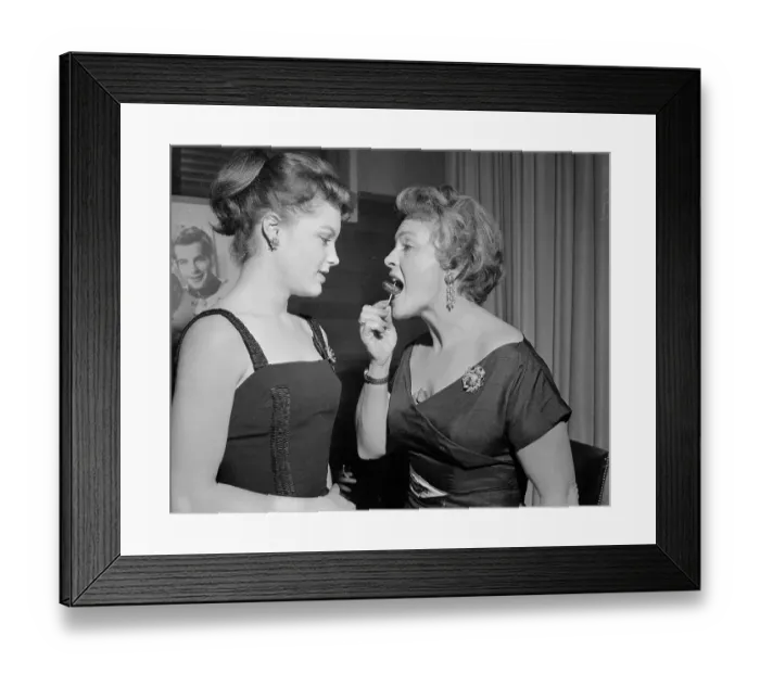 Framed Print : Romy Schneider and Her Mother Attend Cocktail Party Framed Print : Romy Schneider and Her Mother Attend Cocktail Party