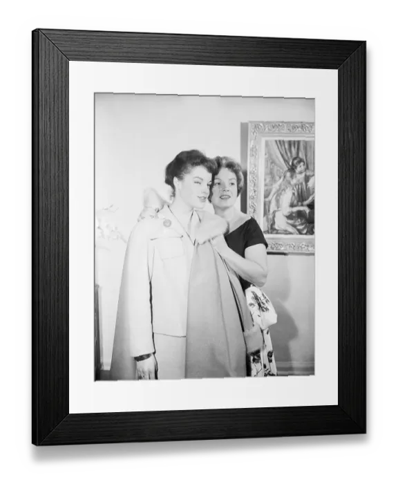 Framed Print : Romy Schneider and Her Mother Attend Cocktail Party Framed Print : Romy Schneider and Her Mother Attend Cocktail Party